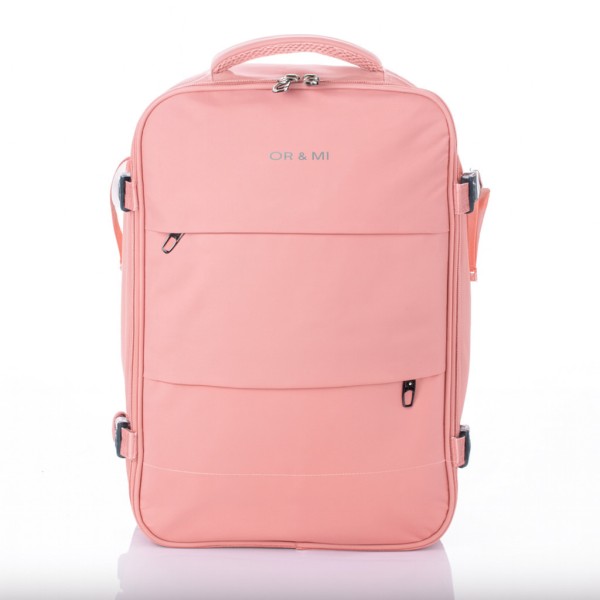 Σακίδιο Πλάτης Ταξιδίου ORMI 5557 με Επέκταση – Αδιάβροχο Backpack 35L για Laptop & Ταξίδια (43x30x20+5cm) Ροζ