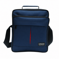 Τσάντα Ώμου ORMI 78974 Ανδρική – 25x30x10cm, Με Θήκες & Ρυθμιζόμενο Λουρί Μπλε
