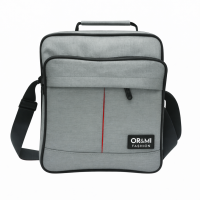 Τσάντα Ώμου ORMI 78974 Ανδρική – 25x30x10cm, Με Θήκες & Ρυθμιζόμενο Λουρί Γκρι