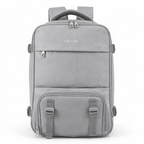 ΣΑΚΙΔΙΟ ΠΛΑΤΗΣ ORMI 5111 43X30X16-26CM MAX 33L ΜΕ VACUUM COMPRESSION & ΘΗΚΗ LAPTOP 16″ Γκρι