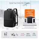 Σακίδιο Πλάτης Ταξιδίου 45x30x15cm Αδιάβροχο USB Laptop 15,6″ Ανατομικοί Ιμάντες Ώμου Μαύρο — PlayBags PS1904