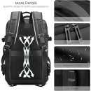 Σακίδιο Πλάτης Ταξιδίου 45x30x15cm Αδιάβροχο USB Laptop 15,6″ Ανατομικοί Ιμάντες Ώμου Μαύρο — PlayBags PS1904