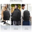 Σακίδιο Πλάτης Ταξιδίου 45x30x15cm Αδιάβροχο USB Laptop 15,6″ Ανατομικοί Ιμάντες Ώμου Μαύρο — PlayBags PS1904