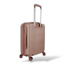 Σκληρή Βαλίτσα Καμπίνας 55x40x20 +5cm Επέκταση PLAYBAGS PS063C. Max 50lt. Ροζ/Χρυσο