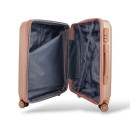 Σκληρή Βαλίτσα Καμπίνας 55x40x20 +5cm Επέκταση PLAYBAGS PS063C. Max 50lt. Ροζ/Χρυσο