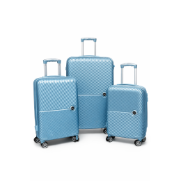 Σετ Βαλίτσες Ταξιδιού ABS 3 Τεμαχίων με Κλειδαριά και 4 Ρόδες 360°