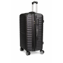 Βαλίτσα Ταξιδιού Μεσαία ABS 66cm με 4 Ρόδες 360° και Κλειδαριά Ασφαλείας. Μαυρο