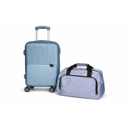 Σετ Ταξιδίου Καμπίνας 2 Τεμαχίων – Βαλίτσα ABS 55εκ & Υφασμάτινος Σάκος