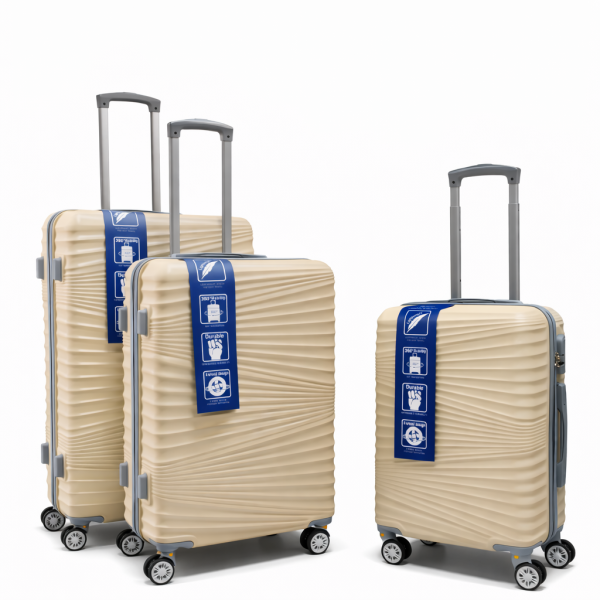 Βαλίτσες Σετ 3τμχ Μεγάλη / Μεσαία / Καμπίνας Μπεζ