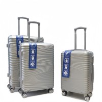 Βαλίτσες Σετ 3τμχ Μεγάλη / Μεσαία / Καμπίνας Ασημι