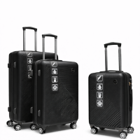 Βαλίτσες Σετ 3τμχ Μεγάλη / Μεσαία / Καμπίνας Μαυρο