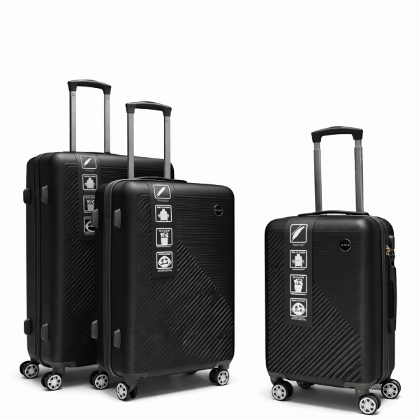 Βαλίτσες Σετ 3τμχ Μεγάλη / Μεσαία / Καμπίνας Μαυρο