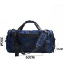 Playbags PS296 Σακ Βουαγιάζ 60x26x30cm – Αδιάβροχο, Ευρύχωρο & Ιδανικό για Γυμναστήριο και Ταξίδια, Μπλε/Σκουρο