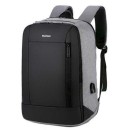 Αδιάβροχο Σακίδιο Πλάτης Laptop 15,6″ & Tablet 10″ 30x19x40cm 23lt USB Υποδοχή Τρόλεϊ Γκρι — PlayBags 1811-281