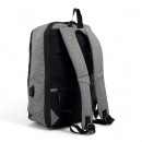 Αδιάβροχο Σακίδιο Πλάτης Laptop 15,6″ & Tablet 10″ 30x19x40cm 23lt USB Υποδοχή Τρόλεϊ Γκρι — PlayBags 1811-281
