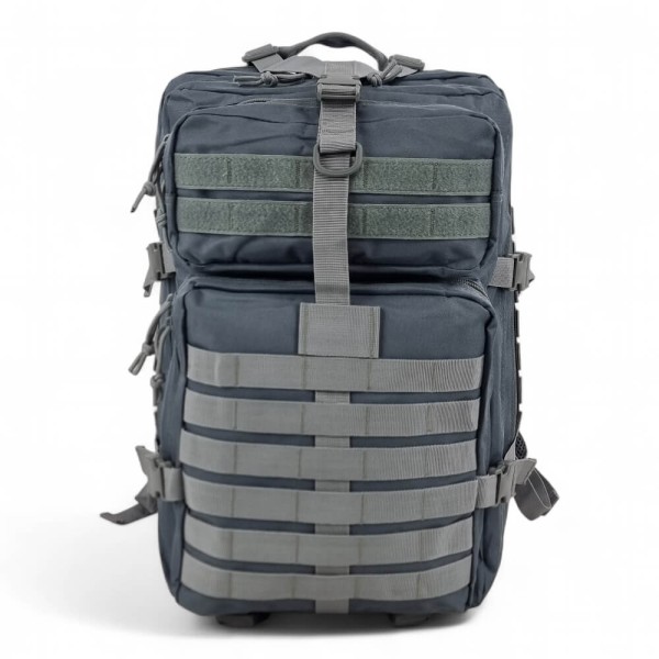 Tactical Σακίδιο Πλάτης Στρατιωτικού Τύπου 50x30x30cm 45lt MOLLE Laptop 15,6″ Mesh Πλάτη ΓΚΡΙ — PlayBags TK004