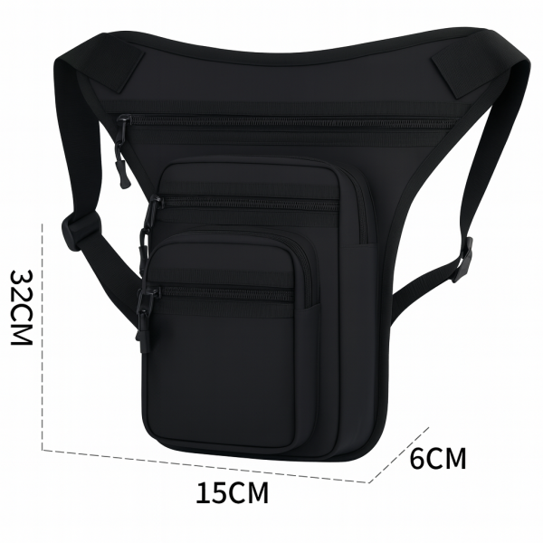 Τσαντάκι Ποδιού PLAYBAGS 201 – 32x15x6cm, Αδιάβροχο Leg Bag με Πολλές Θήκες