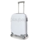 Playbags PS219-18 Βαλίτσα Καμπίνας με ύψος 52cm σε Λευκό χρώμα. 