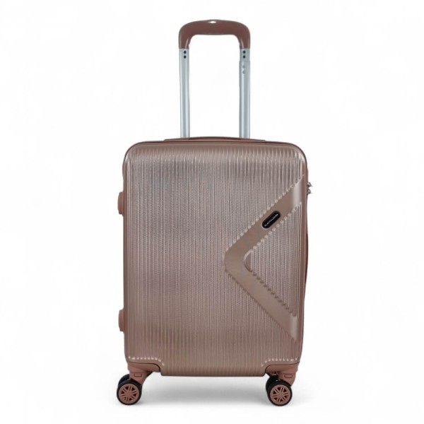 ΣΚΛΗΡΗ ΒΑΛΙΤΣΑ ΚΑΜΠΙΝΑΣ PLAYBAGS PS029-20 (55X40X20CM) – ΙΔΑΝΙΚΗ ΓΙΑ RYANAIR & LOW-COST ΠΤΗΣΕΙΣ. Ροζ/Χρυσο