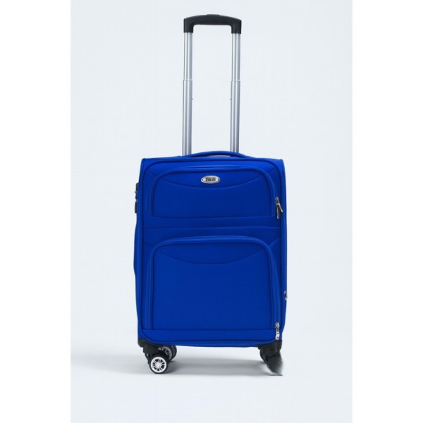 Βαλίτσα Καμπίνας PLAYBAGS 8032-20 – 57x35x20cm, Χειραποσκευή Αεροπλάνου με 4 Ρόδες. Σκουρο Ανοιχτο Μπλε