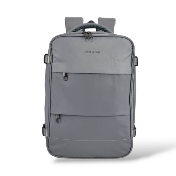 Σακίδιο Πλάτης Ταξιδίου ORMI 5557 με Επέκταση – Αδιάβροχο Backpack 35L για Laptop & Ταξίδια (43x30x20+5cm) Γκρι