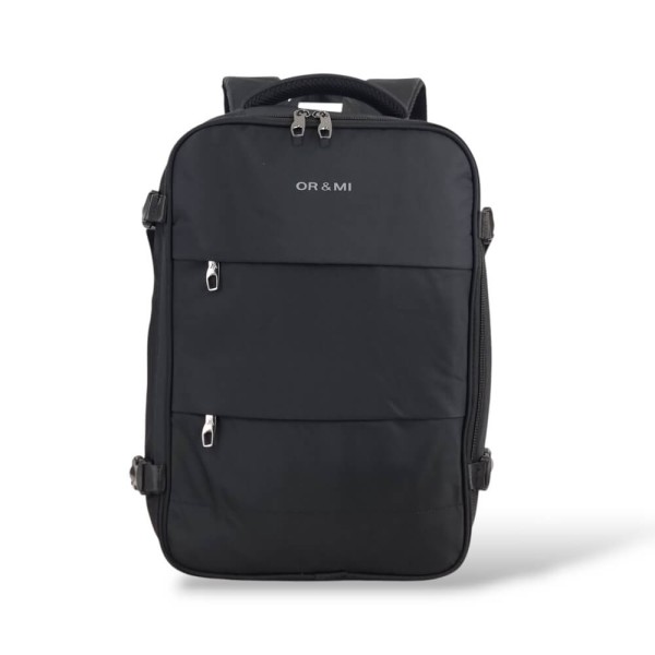 Σακίδιο Πλάτης Ταξιδίου ORMI 5557 με Επέκταση – Αδιάβροχο Backpack 35L για Laptop & Ταξίδια (43x30x20+5cm) Μαυρο