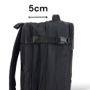 Σακίδιο Πλάτης Ταξιδίου ORMI 5557 με Επέκταση – Αδιάβροχο Backpack 35L για Laptop & Ταξίδια (43x30x20+5cm) Μαυρο