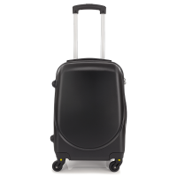 Βαλίτσα Καμπίνας Απο θερμοπλαστικό υλικό PS219-18  με ύψος 52cm σε Μαυρο χρώμα. 