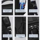 Ozuko 9601 Ανδρικό Υφασμάτινο Σακίδιο Πλάτης Αδιάβροχο Μαύρο