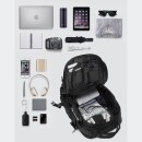 Ozuko 9601 Ανδρικό Υφασμάτινο Σακίδιο Πλάτης Αδιάβροχο Μαύρο