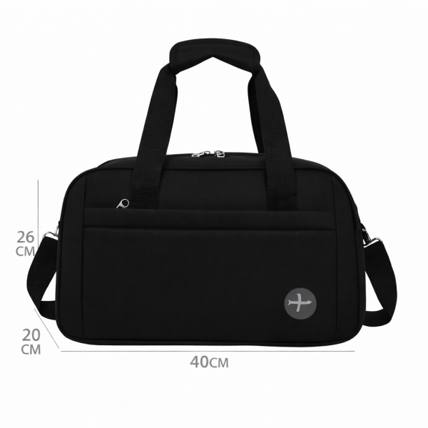 Χειραποσκευή Ταξιδίου PLAYBAGS 25889 – 40x25x20cm, Cabin Bag Αεροπλάνου Μαυρο