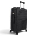 Σετ 2 Σκληρές Πολυπροπυλένιο Βαλίτσες Ταξιδίου Μεσαία & Μικρή 70cm & 60cm 7.2kg Ελαφριές με 4 Ρόδες Μαύρο — Playbags 1206-Set2