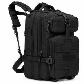 Στρατιωτικό Σακίδιο Πλάτης Tactical 40L 56x28x25cm Μαύρο PlayBags A12