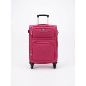 Υφασμάτινη Μικρή Βαλίτσα Καμπίνας 56x38x23cm 2.5kg Ελαφριά με 4 Ρόδες Ροζ — Czanys