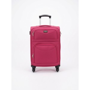 PlayBags FW877-20 Υφασμάτινη Βαλίτσα Καμπίνας 4 Ρόδες 55x38x20cm +5cm 2,5kg Ροζ