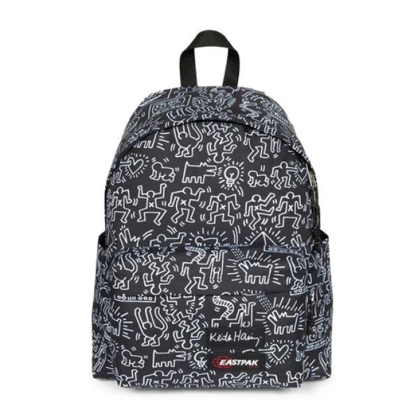 Σακίδιο Πλάτης Day Pak'r Keith Haring Figures 40x30x18cm 24lt Laptop 14″ Τσέπη Ασφαλείας Συλλεκτικό Μαύρο — Eastpak