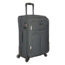 PlayBags FW877 Μεσαία Υφασμάτινη Βαλίτσα 4 Ρόδες 65x40x24cm +5cm 3,1kg Γκρι