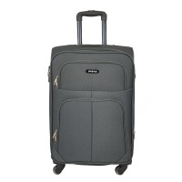 PlayBags FW877 Μεσαία Υφασμάτινη Βαλίτσα 4 Ρόδες 65x40x24cm +5cm 3,1kg Γκρι