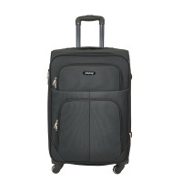 PlayBags FW877 Μεσαία Υφασμάτινη Βαλίτσα 4 Ρόδες 65x40x24cm +5cm 3,1kg Μαύρη