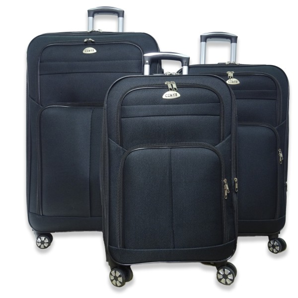 Σετ Υφασμάτινες Βαλίτσες Ταξιδίου 3τμχ. σε Μαύρο – Luggage