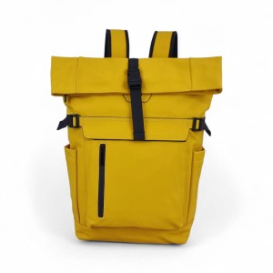 Αδιάβροχο Σακίδιο Πλάτης Rolltop 30x16x45cm 22lt 0.7kg Laptop 15.6" Κίτρινο — MCAN M-515
