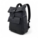 Αδιάβροχο Σακίδιο Πλάτης Rolltop 30x12x43cm 17lt 0.7kg Laptop 15.6" Μαύρο — MCAN M-516