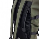 Αδιάβροχο Σακίδιο Πλάτης Rolltop 30x17x45cm Laptop 15,6″ Πλαστικοποιημένο Ύφασμα Κλιπ Ασφαλείας Πρασινο— MCAN M-158