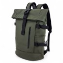 Αδιάβροχο Σακίδιο Πλάτης Rolltop 30x17x45cm Laptop 15,6″ Πλαστικοποιημένο Ύφασμα Κλιπ Ασφαλείας Πρασινο— MCAN M-158