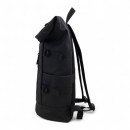 Αδιάβροχο Σακίδιο Πλάτης Rolltop 30x17x45cm Laptop 15,6″ Πλαστικοποιημένο Ύφασμα Κλιπ Ασφαλείας Μαύρο — MCAN M-158