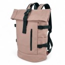 Αδιάβροχο Σακίδιο Πλάτης Rolltop 30x17x45cm Laptop 15,6″ Πλαστικοποιημένο Ύφασμα Κλιπ Ασφαλείας Ροζ— MCAN M-158