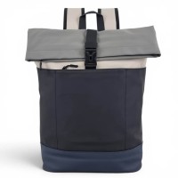Αδιάβροχο Σακίδιο Πλάτης Rolltop 30x14x45cm Laptop 15,6″ Πλαστικοποιημένο Ύφασμα Κλιπ Ασφαλείας Μαυρο— MCAN M-200