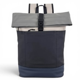 Αδιάβροχο Σακίδιο Πλάτης Rolltop 30x14x45cm Laptop 15,6″ Πλαστικοποιημένο Ύφασμα Κλιπ Ασφαλείας Μαυρο— MCAN M-200