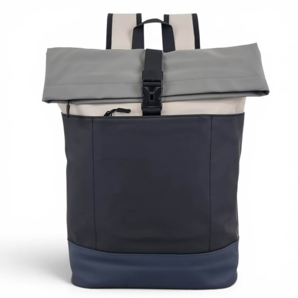 Αδιάβροχο Σακίδιο Πλάτης Rolltop 30x14x45cm Laptop 15,6″ Πλαστικοποιημένο Ύφασμα Κλιπ Ασφαλείας Μαυρο— MCAN M-200