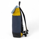 Αδιάβροχο Σακίδιο Πλάτης Rolltop 30x14x45cm Laptop 15,6″ Πλαστικοποιημένο Ύφασμα Κλιπ Ασφαλείας Μπλε— MCAN M-200